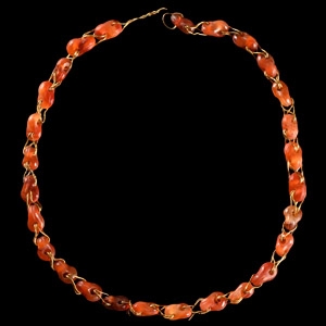 Gold and Carnelian Necklace