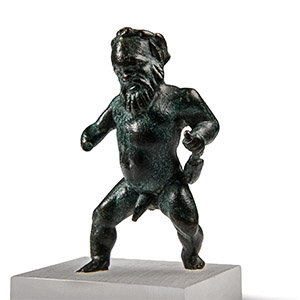Roman Bronze Silenus Figurine