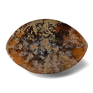 Roman Amber Glass Eye-Shaped Dish