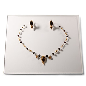Roman Gold Necklace Element and Earring Set
