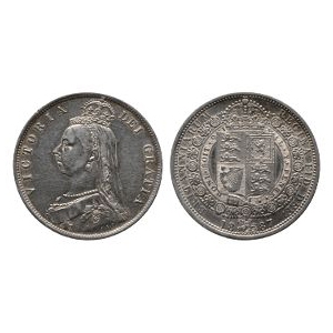 English Milled Coins - Victoria - 1887 - Halfcrown