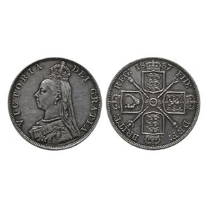 English Milled Coins - Victoria - 1887 - Double-Florin