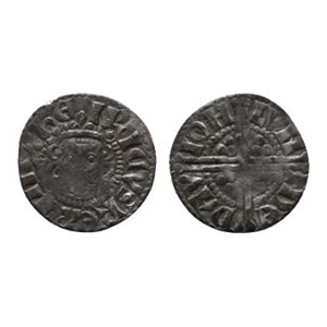 English Medieval Coins - Henry III - LONDON / DAVI - AR Long Voided Cross Penny