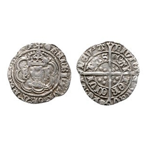 English Medieval Coins - Henry VII - Canterbury - AR Halfgroat