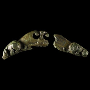 Roman Bronze Apex Mount with Felines