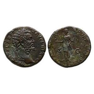 Ancient Roman Imperial Coins - Septimius Severus - Fides AE Sestertius