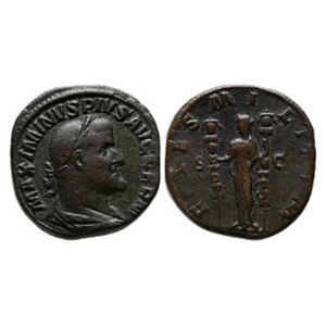 Ancient Roman Imperial Coins - Maximinus I - Fides AE Sestertius