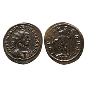 Ancient Roman Imperial Coins - Galerius - Jupiter AE Follis