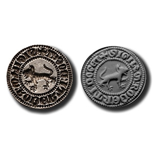 Medieval Silver Round Seal Matrix of Robert Doggett