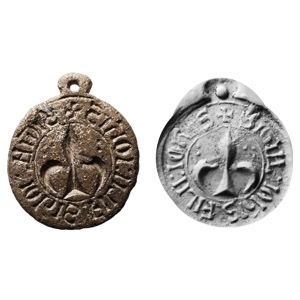 Large Medieval Lead Round Seal Matrix for John, Son of John