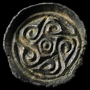 Anglo-Saxon Bronze Saucer Brooch with Running Spirals