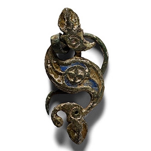 Iron Age British Celtic Enamelled Bronze Dragonesque Brooch