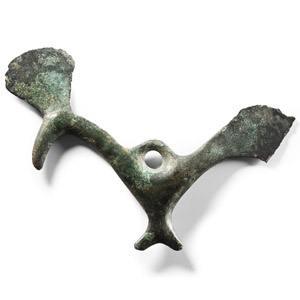 Archaic Greek Bronze Bird-Shaped Pendant