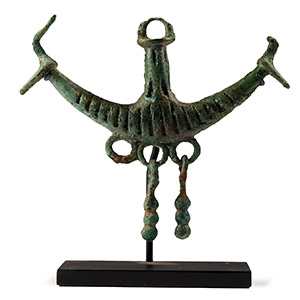 Bronze Attachment with Animal Heads