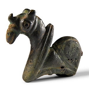 Luristan Bronze Zoomorphic Pin Finial