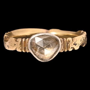 Georgian Gold Ring with Diamond