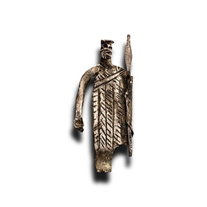 Phoenician Silver Votive Warrior Figure