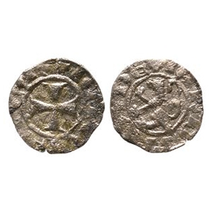 World Coins - Crusader Issues - Lusignan Kingdom of Cyprus - Janus - AR Billon Denier