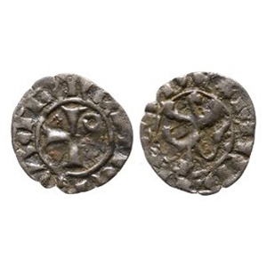 World Coins - Crusader Issues - Lusignan Kingdom of Cyprus - Janus - AR Billon Denier