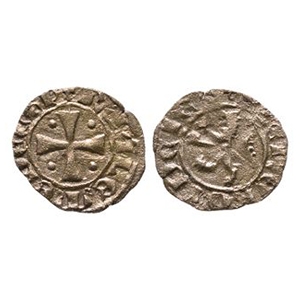 World Coins - Crusader Issues - Lusignan Kingdom of Cyprus - Henry II - AR Billon Denier