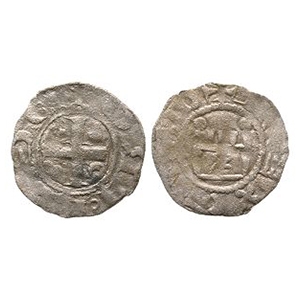 World Coins - Crusader Issues - France - Guy de Lusignan - AR Billon Denier