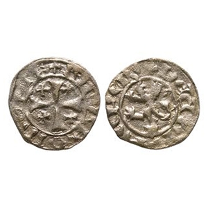 World Coins - Crusader Issues - Lusignan Kingdom of Cyprus - Janus - AR Billon Denier