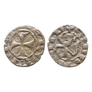 World Coins - Crusader Issues - Lusignan Kingdom of Cyprus - Janus - AR Billon Denier