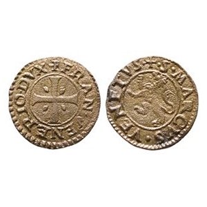 World Coins - Crusader Issues - Venetian Occupation - Francesco - AE Billon Carzi