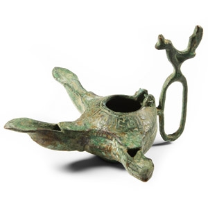 Western Asiatic Bronze Multi-Spouted Oil Lamp