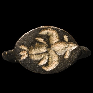 Hellenistic Bronze Ring with Flying Bird
