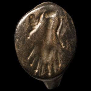 Hellenistic Bronze Ring with Mythical Bird