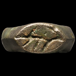 Roman Period Bronze Ring with Antelope