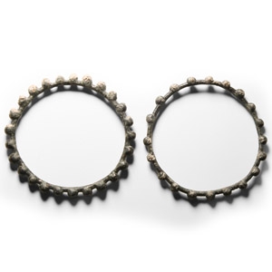 Western Asiatic Bronze Knobbed Bracelet Pair
