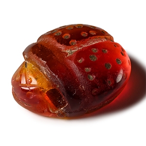 Western Asiatic Ladybug Gemstone Amulet