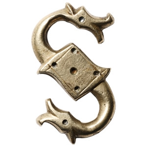 Medieval Silver Dragon Belt Fitting