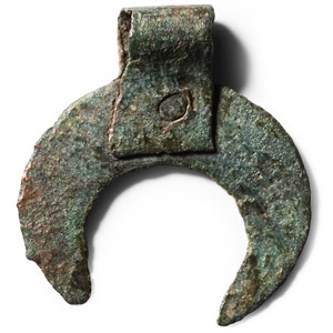 Roman Bronze Lunar Pendant