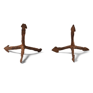 Medieval Iron Anti-Cavalry Caltrop Pair