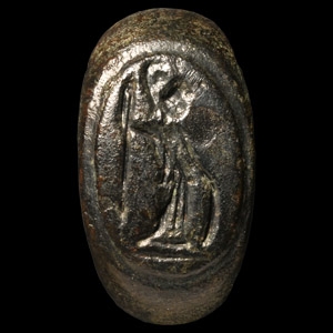 Roman Bronze Ring with Minerva