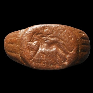 Roman Bronze Ring with Lion