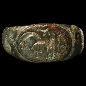 Roman Bronze Ring with Horse