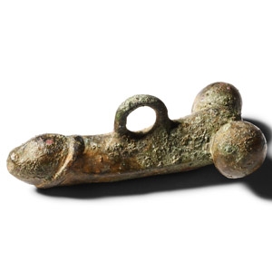 Roman Bronze Phallic Pendant