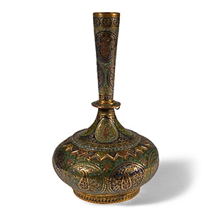 Kashmir Gilt Enamelled Vessel