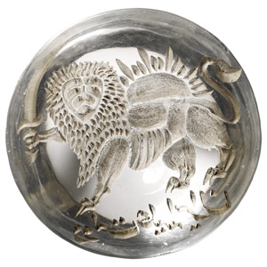 Stamp Seal with Sun and Lion