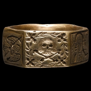 Georgian Silver My Fate Today Shall be Yours Tomorrow Memento Mori Skull Ring