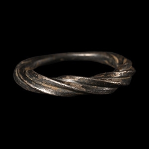 Viking Age Twisted Silver Ring