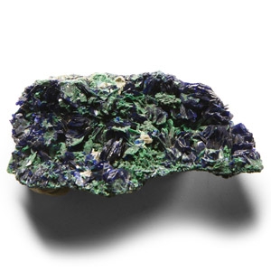 Natural History - Historic Azurite on Malachite Mineral Specimen