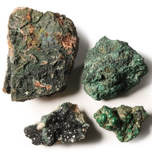 Natural History - Historic Malachite Mineral Formation Collection