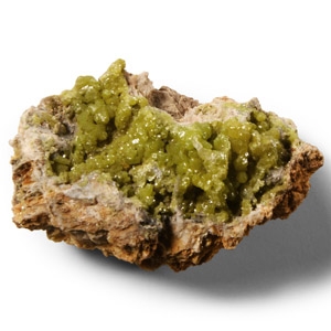 Natural History - Historic Green Pyromorphite Crystal Specimen