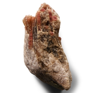 Natural History - Historic British Red Tourmaline Crystal Specimen