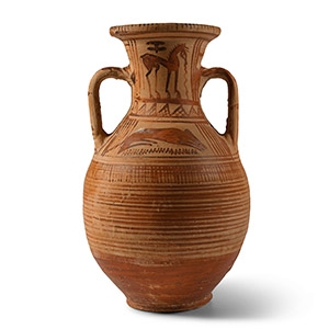 Attic-Geometric Ceramic Neck Amphora